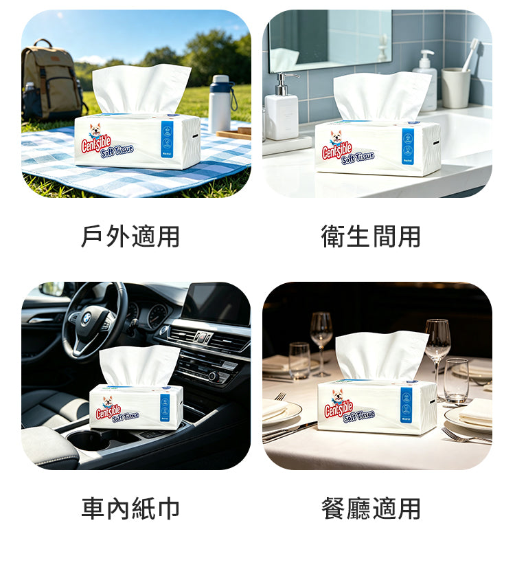 莎斯堡 四層天然無香柔韌面部衛生紙